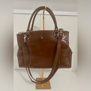 Ashwood Elegant Leather Work Bag Satchel in Chestnut Brown Leather NWOT